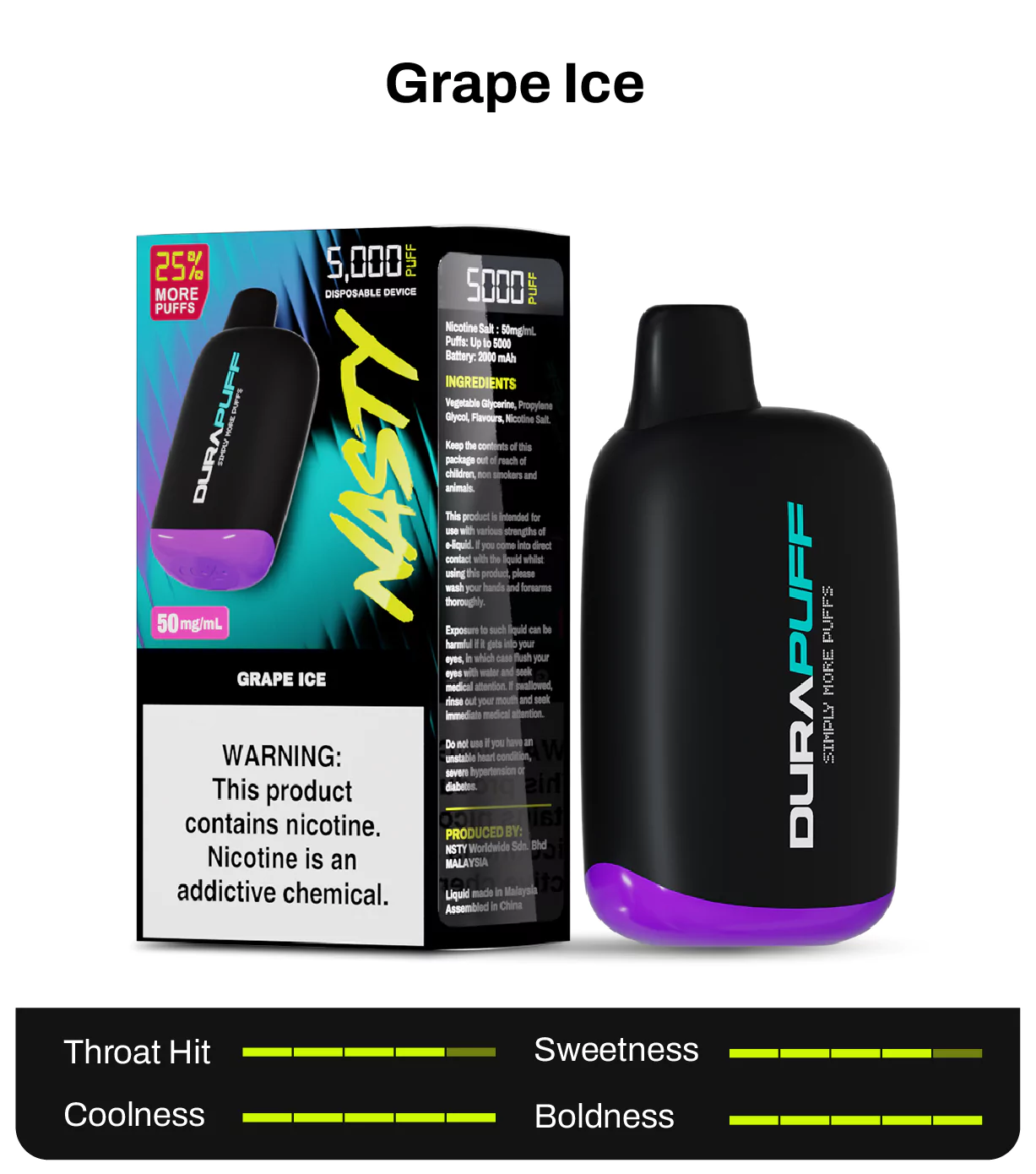 Nasty Durapuff 5k Grape Ice